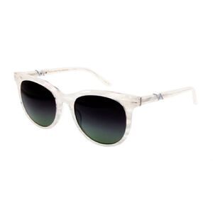 LEISURE SOCIETY $615 Paradis Sunglasses in Glacier /12 K Green Gradient Lense
